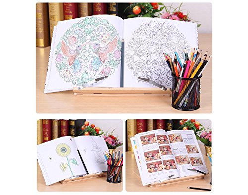 fancyus Holz verstellbar Book Ständer Kochbuch Halter Lesung Schreibtisch - 4