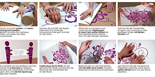 Wandaro W3397 Wandtattoo Wandsticker Wandaufkleber Spruch In diesem Haus wird.. Wir sind Familie mittelgrau (BxH) 58 x 130 cm - 6