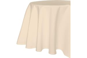 ‎TEXPOT texpot Gartentischdecke 135 x 180 cm oval in Champagner mit Leinen Optik Lotuseffekt Fleckschutz Bügelfrei Tischdecke