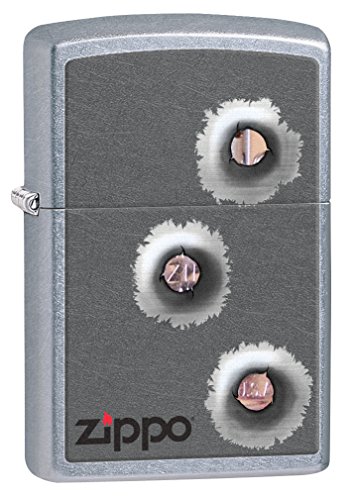 Preisvergleich Produktbild Zippo "Bullet Holes" Windproof Lighter - Street Chrome