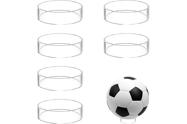 thirei Akrylbollhållare, 6 stycken bollstativ, bollhållare, för visning av basket, fotboll och volleyboll