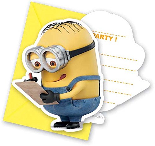 Minions Lovely Einladungskarten, 6 Stück