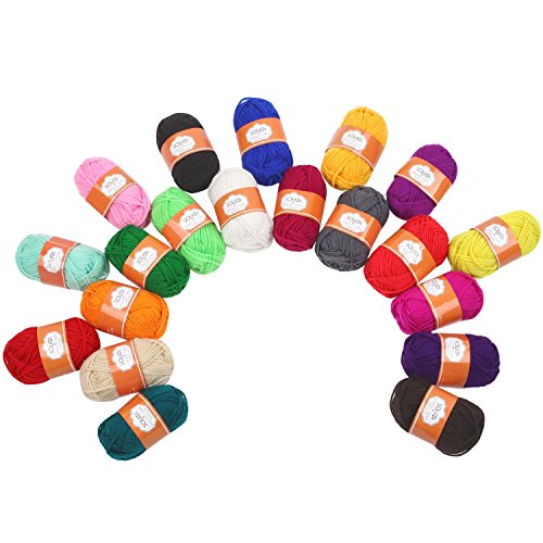 SOLEDI Premium Acrylgarn Handstrickgarn Häkelgarn  Acryl zum Stricken Häkeln 20 Farbe 25g pro Farbe - 3
