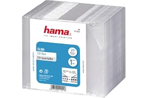 Hama Slim CD-låda, paket med 20, transparent, värdepaket