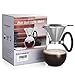 Produktbild SONGMICS Pour Over Kaffeekanne aus Borosilikatglas, Kaffeebereiter, 1 Liter für 6-8 Tassen, mit wiederverwendbarem doppelmaschigem Dauerfilter aus 304 Edelstahl, mit ABS Griff, GCP30TB