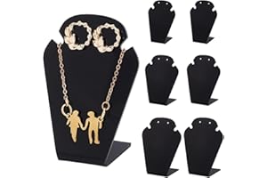 PH PandaHall 6 Stück Acryl Halsketten Display Ständer, Büste Display Ständer Halskette Anhänger Halter Schmuck Stehen Mannequin Lagerung Display für Frauen Anhänger Kette, 4.6~6.7x2.6~3.6x6.1~8.9cm