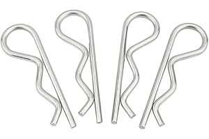 CONPHERON Pasadores Partidos R, Pasadores de Chaveta en R Acero al Carbono Pasador de Resorte M3.5×75mm, 20 pcs