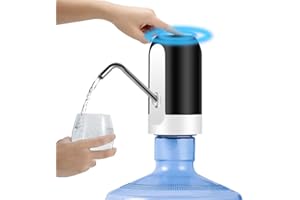 MAGIC SELECT Elektrischer Wasserspender für 5,8,10 Liter Fässer. Automatische Wasserdosierpumpe für Zuhause, Büro, Camping, Grill. Interner wiederaufladbarer USB-Akku.
