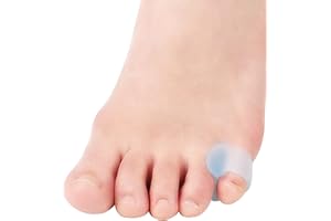 Yimanduo Lot de 10 attelles d'orteils en gel pour petit orteil, redresseur d'orteil marteau homme et femme, marche, course, chevauchement, correcteur d'oignon soulagement l'oignon (bleu) S