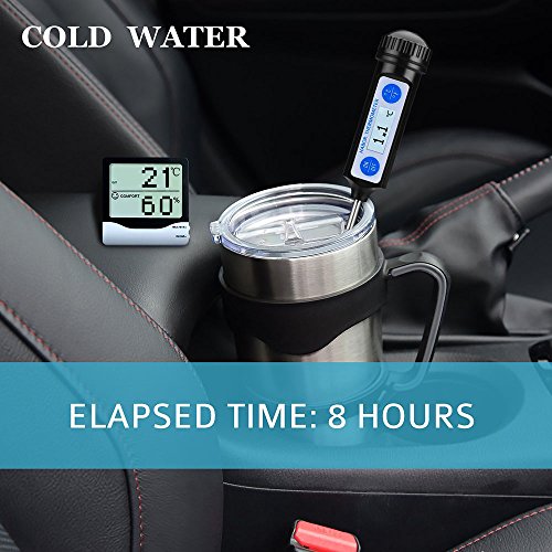 Onebttl Woda 20oz Doppelwandiger, Isolierbecher Edelstahlbecher Trinkflaschen Thermobecher + einfach zu greifendem Henkel + Flip-Top auslaufsicher Deckel + Edelstahl Trinkhalm - 8