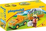 Con Auto y colgante Playmobil 70182 1.2.3 Zoo Vehículo con Rinoceronte