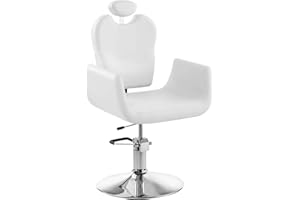 PHYSA WELLNESS & LIFESTYLE Physa - Livorno White - Sillón de peluquería Blanco - Altura de Asiento Regulable Entre 45 y 55 cm