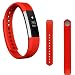 Produktbild Sansee Ersatz-Armband Silikon-Gürtelschnalle + Schutzfolie für Fitbit Alta HR (Silikonband + Folie) (Rot)