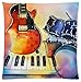 ArtoutletMF 3838 Music Guitar Cotton Linen Square Decorative Throw Pillow Case Cushion Cover 18 X 18