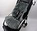 GREY SHEEPSKIN Buggy Pushchair Pram Car Seat Liner Mat Natural Warm&Fluffy
