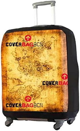 Luggage Cover Suitcase Protector "Ancient MAP" (Medium - Luggage Between 50-60 cm)