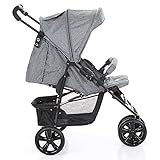 ABC Design Dreirad-Buggy Treviso 3 – mit drehbarem Doppelrad, Rückenlehne 5-fach bis Liegeposition verstellbar, Kinderwagen / Sportwagen ab 6 Monaten, abnehmbares Verdeck mit Sichtfenster – Grau - 3