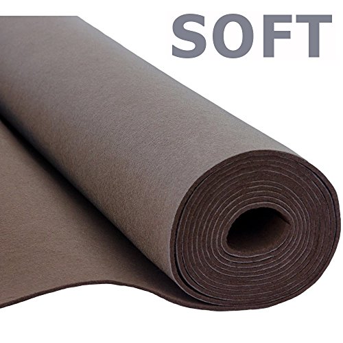 Filz, Filzstoff, Dekorationsfilz, Weicher Filz, Breite 150cm, Dicke 3mm, Meterware 0,5lfm - braun