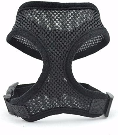Doggie Style Store Black Soft Breathable Nylon Mesh Dog Puppy Pet Cat Kitten Adjustable Vest Harness Size XS