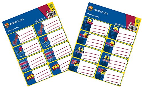 GRUPO ERIK EDITORES, S.L. - Etiquetas grandes FCB Barcelona Grupo Erik azul y grana