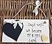 Produktbild Holzschild, personalisierbar, handgefertigt, 'golden heart'Tafel, COUNTDOWN bis zur Hochzeit, Motiv MR MRS ", Verlobungsgeschenk &