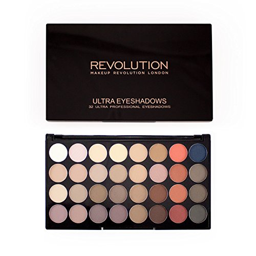 Makeup Revolution Lidschatten Palette – 32 Eyeshadow Palette – Flawless Matte 2 - 3
