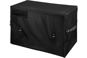 XIHIRCD Couverture Pompe Piscine l'Hiver, Housse d'Équipement Extérieure en Tissu Oxford, Étanche pour Unités et Pompe à Chaleur (Noir)