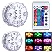 Produktbild EMOTREE 2x RGB LED Unterwasser Licht mit Fernbedienung Vase Aquarium Poolbeleuchtung Wasserdicht Deko Lampe