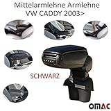 VW Caddy ab 2003 Passform Caddy ab 2003 Passform Mittelarmlehne Armlehne Schwarz Leder