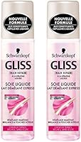 Schwarzkopf - Gliss - Lait D&eacute;m&ecirc;lant Express - Soie Liquide Gloss - Flacon 200 ml Lot de 2