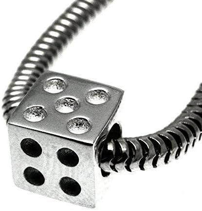 Die - Dice - Luck - Gambling - Game - 925 Sterling Silver Charm Bead - European Style