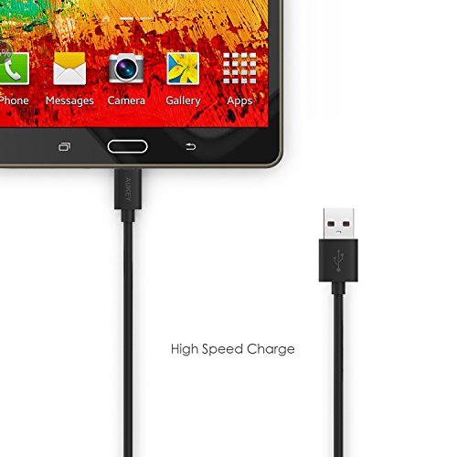 Aukey Kabel USB Micro USB 3,2 m Kabel Micro USB Sync- und Ladekabel Schnell für Android Smartphone Samsung, Tablet, Powerbank etc. (schwarz) - 5