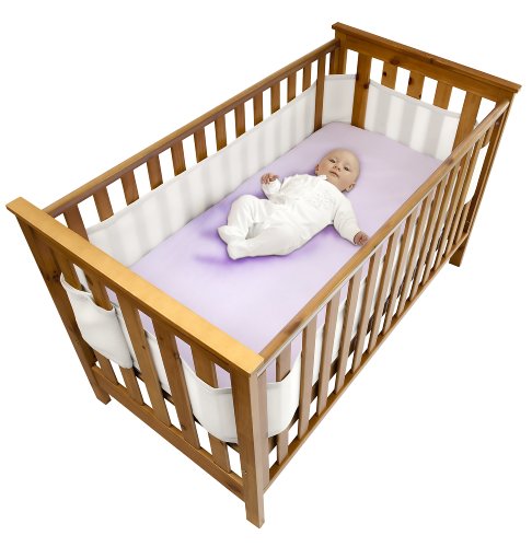 Safe Dreams 4-Sided Cot Wrap with 100% cotton surface (White)