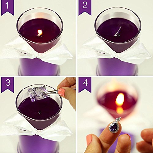 JuwelKerze, Duftkerze „Happy Birthday“ mit Silber-Schmuck-Überraschung (Halskette + Anhänger) im Wert von bis zu 250€ - 2