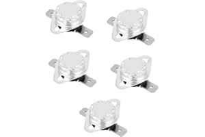 ZUNATE KSD301 5 Pcs Thermostat Temperature Control Switch, 250V 15A Normal Closed (65℃)