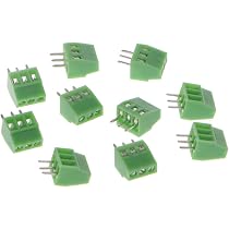 Vikye Klemmenblock-Stecker, 10 Stück, 12-polig, 2.54 Mm Raster, Grün, Für Leiterplatten