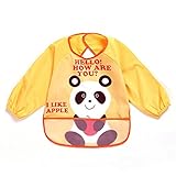 hofoo Unisex Baby manga impermeable babero comer y jugar Smock, Cute Toddler delantal de PEVA