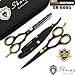 Produktbild Sharpy Professionelle Friseurscheren Haarscheren Set Salon Hair Cutting Effilierschere Schere Cutter Scheren Edelstahl schwarz 14 cm