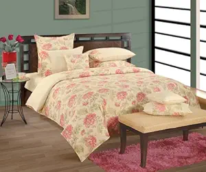 Swayam Shades of Paradise Printed Cotton Single Duvet Cover - Cream (TSR01-3612)