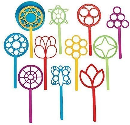 SUPER FUN BUBBLE WAND ASSORTMENT (1 DOZEN) - BULK, Model: IN-12-3898-NEW, Toys &amp; Gaems