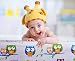 ByBoom® - Molton cloths - flannel nappies - sickly cloths - colourful, fluffy, soft - 70x80 cm - pack of 5, 100% cotton; MADE IN EU, Color:Blue - Owls
