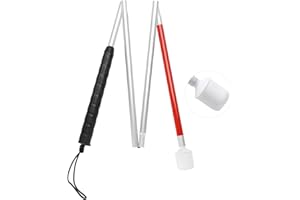 MUMISUTO Bastone Cieco Pieghevole 110cm/43.3in bastone per anziani in Alluminio, Bastone da Passeggio Pieghevole, Bastone da Passeggio Regolabile in Altezza, Bastone da Passeggio Antiscivolo Telescopico