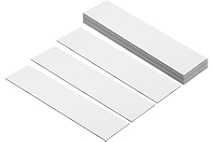 PATIKIL 8"x2" Blank Name Plates, 12 Pack Custom Engraved Name Plate Rectangle Laser Engraving Blanks for Personalized Nameplates Office Desk DIY Painting Supplies, White, Black