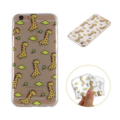 Yidaxing Funda iPhone 6 PLUS 6S PLUS  Carcasa de Silicona Transparente Funda TPU Gel Carcasa Ultra Delgado Suave Funda Protectora Ligera Carcasa Blanda Flexible Caja Anti Rasgu  os Anti Choque con dise  o   nico -Jirafa