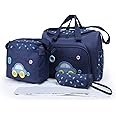 Baby Bucket Diaper Nappy Changing Baby Diaper Bag Mummy Bag Handbag-(Pack Of 4 Navy Blue), Womens