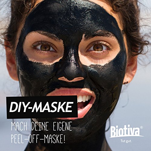 Aktivkohle „Active Carbon“ – Das ORIGINAL von Biotiva® // 25g reine Aktivkohle | Natürliches Zahnaufhellung-Pulver aus Kokosnuss | Für Zahnbleaching und Peel-Off-Maske (Schwarze Gesichtsmaske, Blackhead) gegen Mitesser, Akne und unreine Haut – MADE IN GERMANY (auch: Activated Charcoal Teeth Whitening) - 5