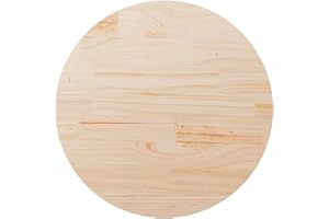 vidaXL Bordsskiva rund Ø90x3 cm massiv furu