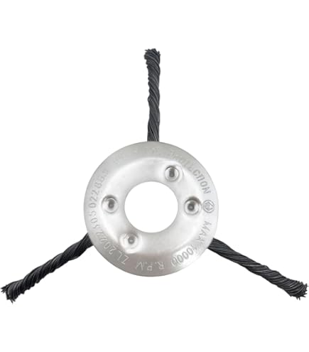 Rasentrimmer Drahtbürste - 2 Stück, Stahldraht | Für Akku-Rasentrimmer, 3-Kopf & 6-Kopf