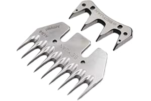 MOGOULUA Lama Dritta per Pecore per Tagliacapelli Elettrico per Capra Universale Tosatrici Pecore Forbici Elettriche Lana Agricoltura e Lana Kit di Ricambio per Forbici da Taglio Agricole (9 Denti)