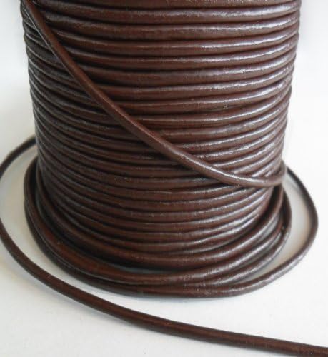 AURORIS - 50m roll Leather Cord Round - Ø 1,5 mm - Brown